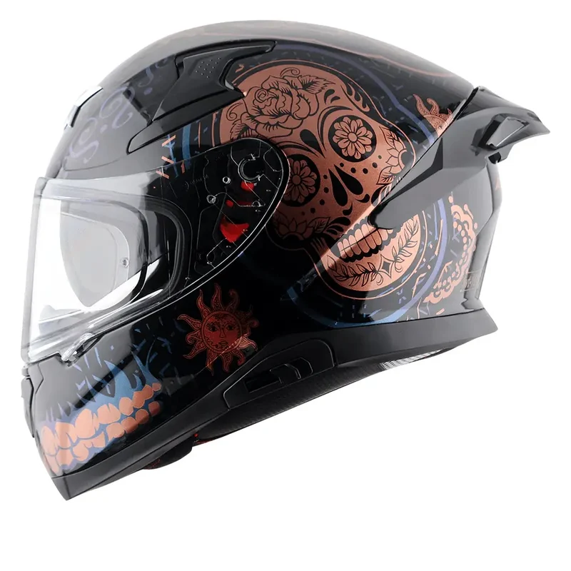AXOR APEX TRANCE INTEGRALE CASCHI DI MOTO NERO ORO