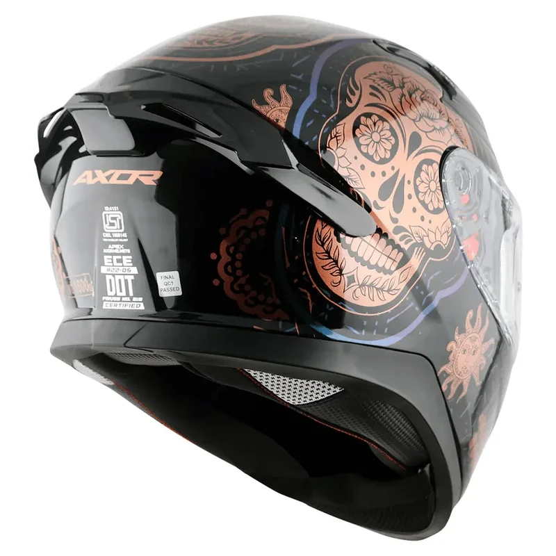 AXOR APEX TRANCE INTEGRALE CASCHI DI MOTO NERO ORO