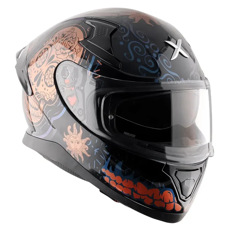 AXOR APEX TRANCE INTEGRALE CASCHI DI MOTO NERO ORO