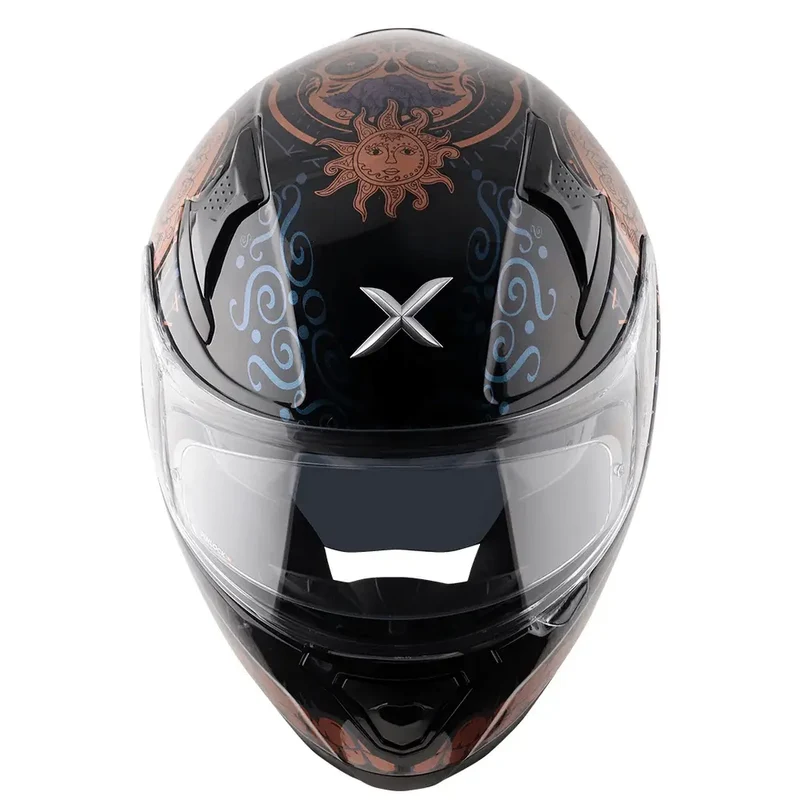 AXOR APEX TRANCE INTEGRALE CASCHI DI MOTO NERO ORO