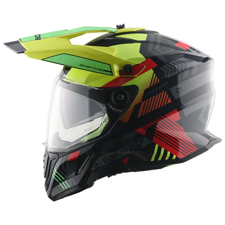 AXOR X-CROSS D/V GAMBLING CASCHI DI MOTO GIALLO FLUO