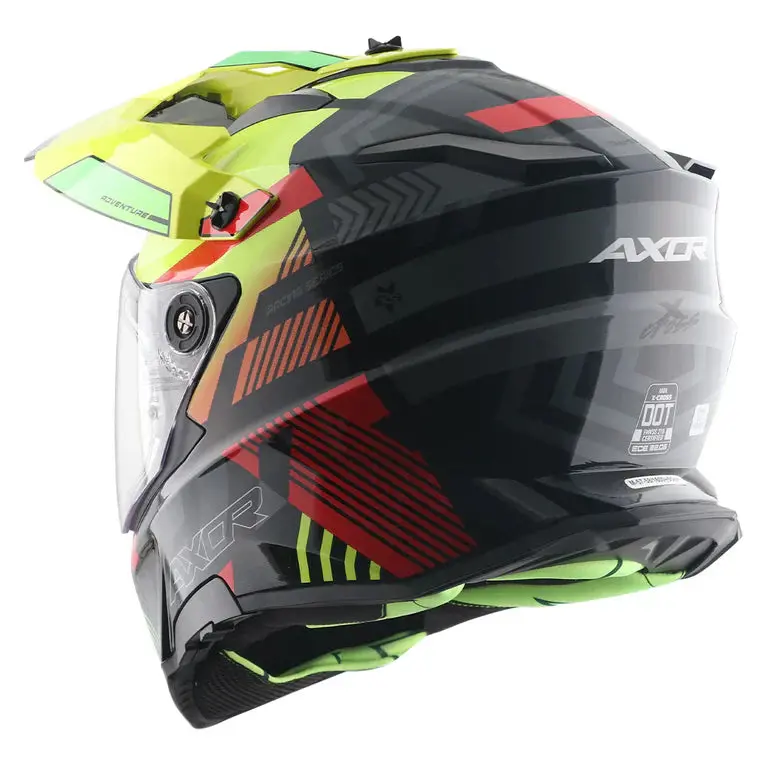 AXOR X-CROSS D/V GAMBLING CASCHI DI MOTO GIALLO FLUO