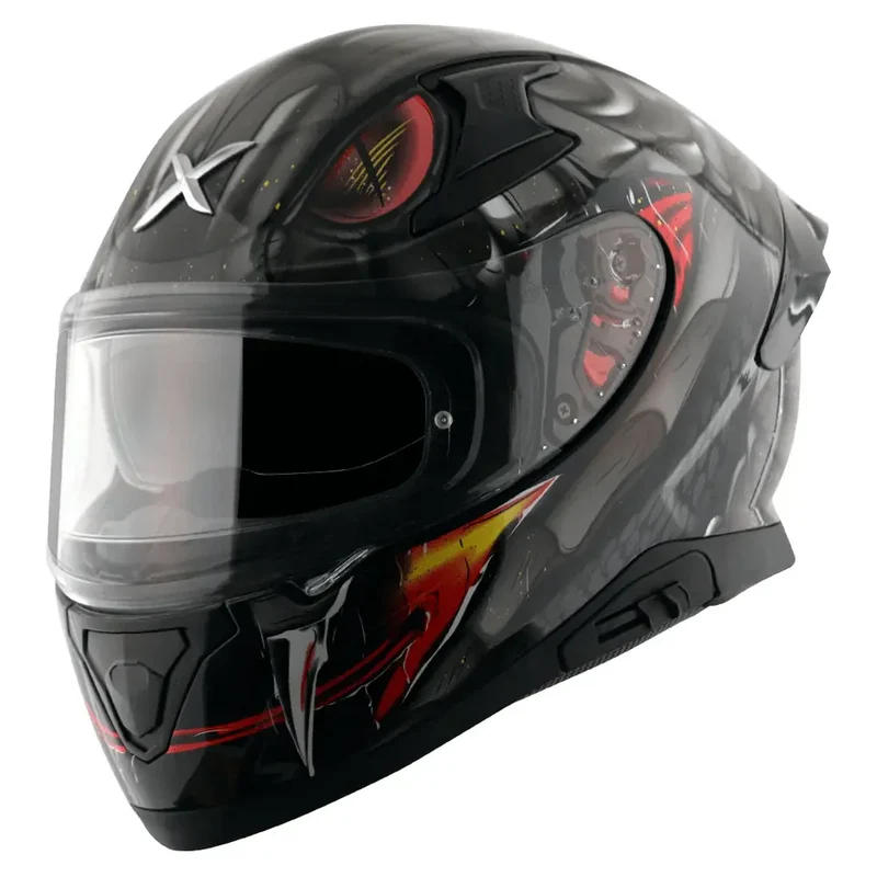 AXOR APEX VENOMOUS DV INTEGRALE CASCHI DI MOTO NERO OPACO GRIGIO