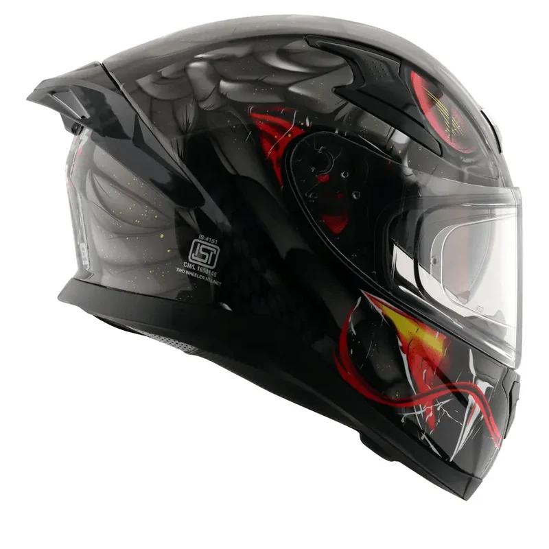 AXOR APEX VENOMOUS DV INTEGRALE CASCHI DI MOTO NERO OPACO GRIGIO