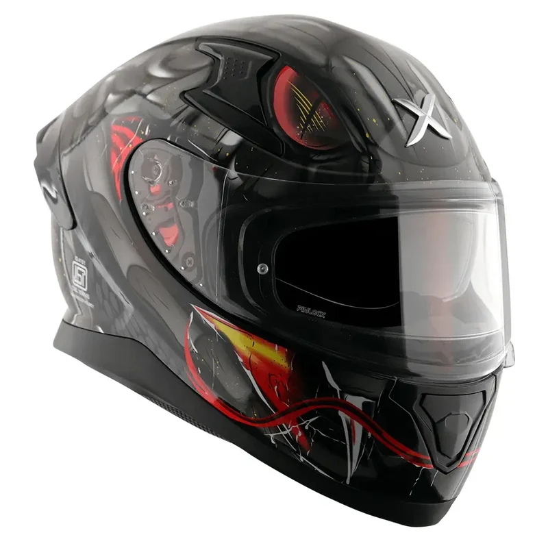 AXOR APEX VENOMOUS DV INTEGRALE CASCHI DI MOTO NERO OPACO GRIGIO