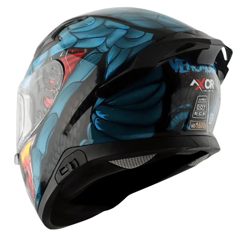 AXOR APEX VENOMOUS DV INTEGRALE CASCHI DI MOTO NERO BLU