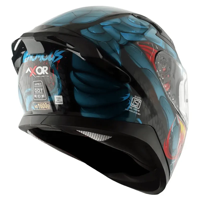 AXOR APEX VENOMOUS DV INTEGRALE CASCHI DI MOTO NERO BLU