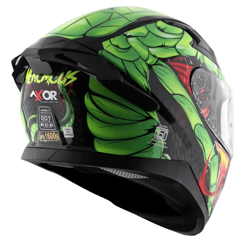AXOR APEX VENOMOUS DV INTEGRALE CASCHI DI MOTO NERO VERDE