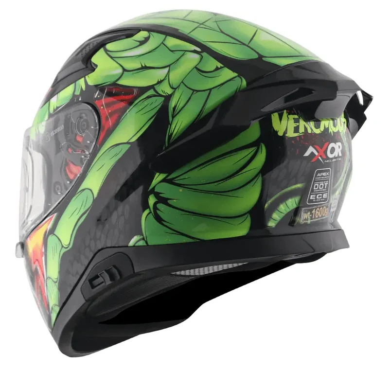 AXOR APEX VENOMOUS DV INTEGRALE CASCHI DI MOTO NERO VERDE