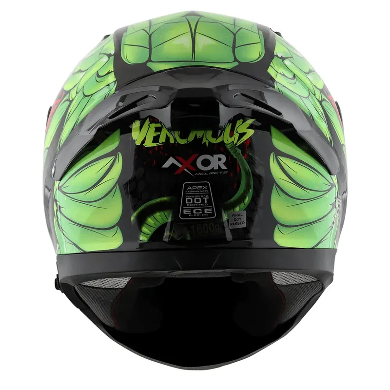 AXOR APEX VENOMOUS DV INTEGRALE CASCHI DI MOTO NERO VERDE