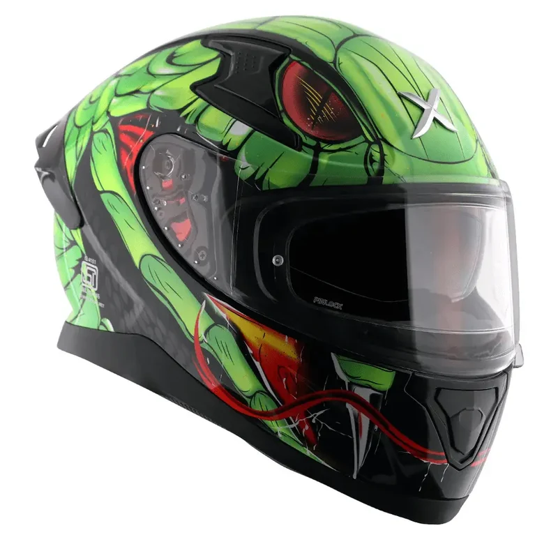 AXOR APEX VENOMOUS DV INTEGRALE CASCHI DI MOTO NERO VERDE