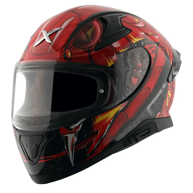 AXOR APEX VENOMOUS DV INTEGRALE CASCHI DI MOTO NERO ROSSO