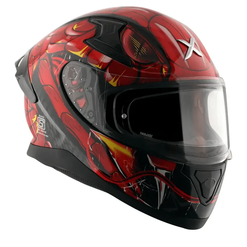 AXOR APEX VENOMOUS DV INTEGRALE CASCHI DI MOTO NERO ROSSO