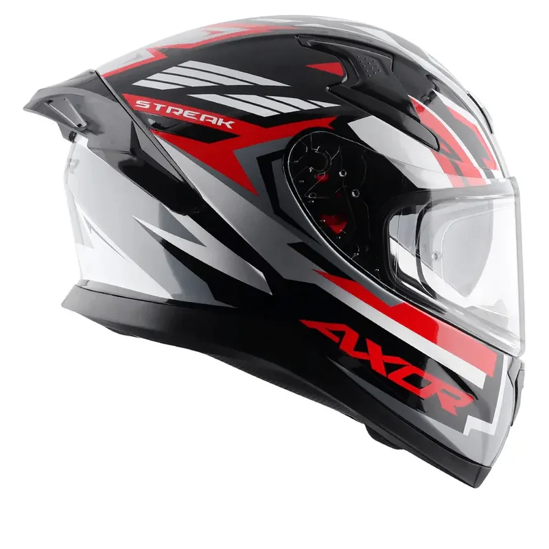 AXOR APEX STREAK INTEGRALE CASCHI DI MOTO NERO ROSSO