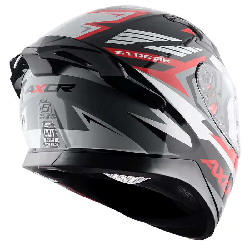 AXOR APEX STREAK INTEGRALE CASCHI DI MOTO NERO ROSSO