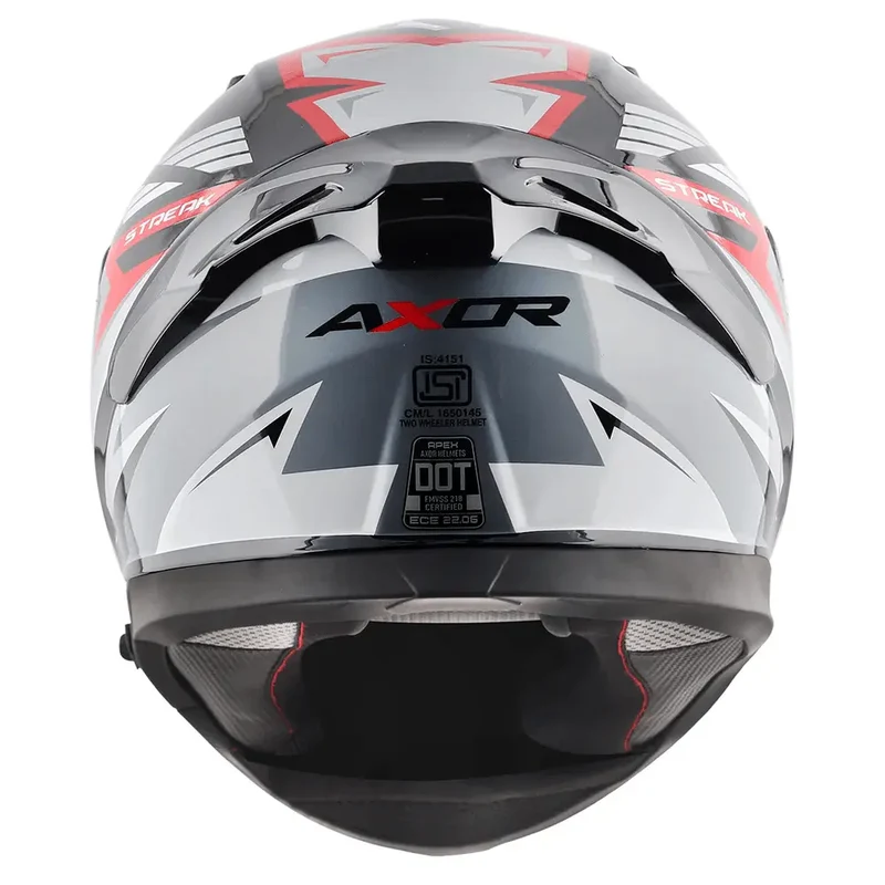 AXOR APEX STREAK INTEGRALE CASCHI DI MOTO NERO ROSSO