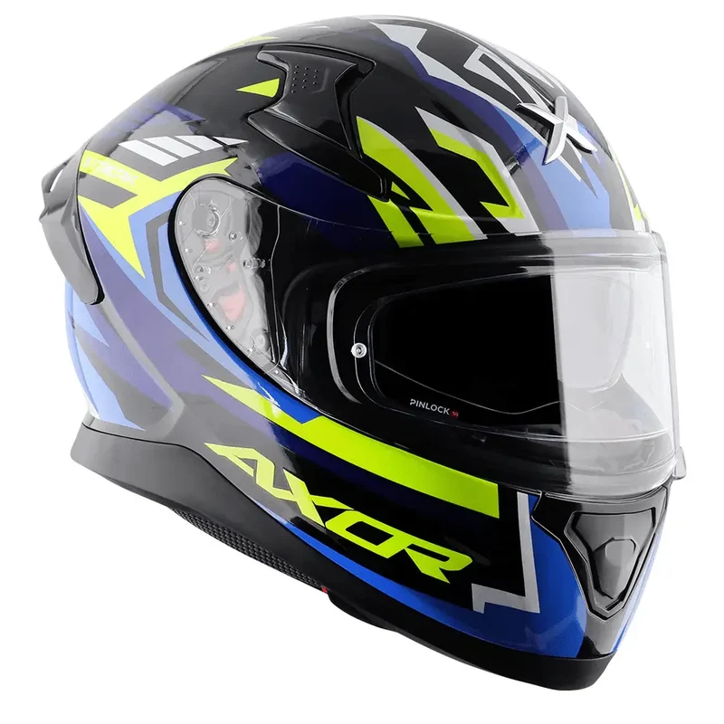 AXOR APEX STREAK INTEGRALE CASCHI DI MOTO NERO BLU