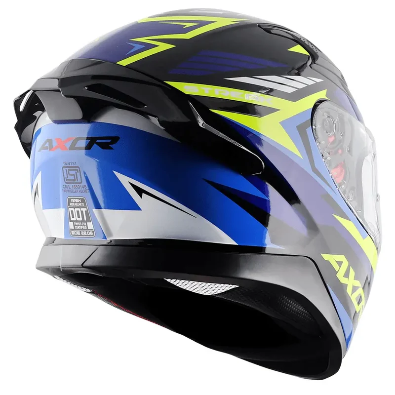 AXOR APEX STREAK INTEGRALE CASCHI DI MOTO NERO BLU