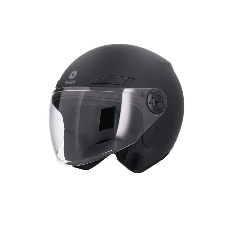 SHIRO HELMETS SH-62 KIOTO CASCHI DI MOTO MONOCROMO NERO OPACO