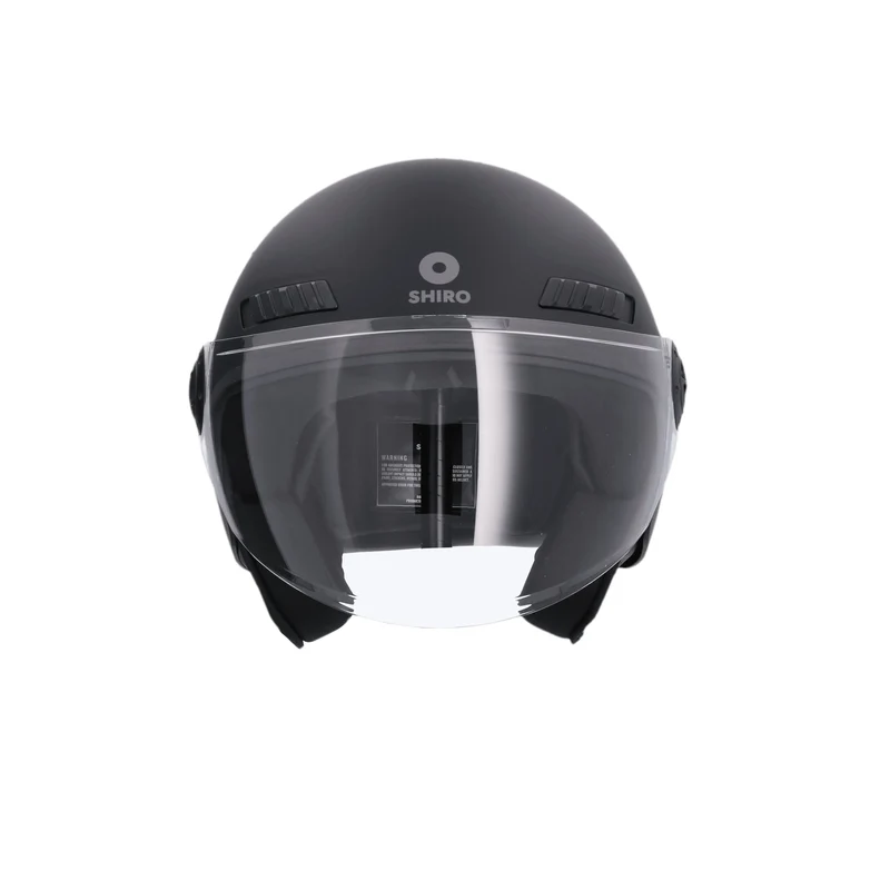 SHIRO HELMETS SH-62 KIOTO CASCHI DI MOTO MONOCROMO NERO OPACO