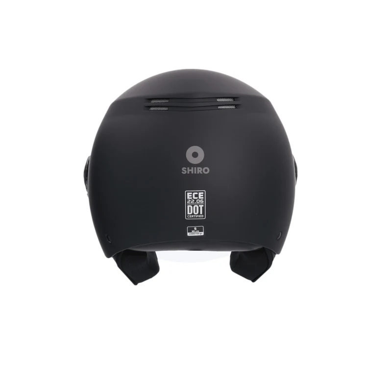SHIRO HELMETS SH-62 KIOTO CASCHI DI MOTO MONOCROMO NERO OPACO