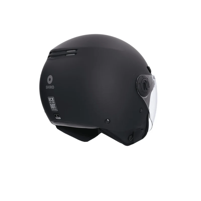 SHIRO HELMETS SH-62 KIOTO CASCHI DI MOTO MONOCROMO NERO OPACO