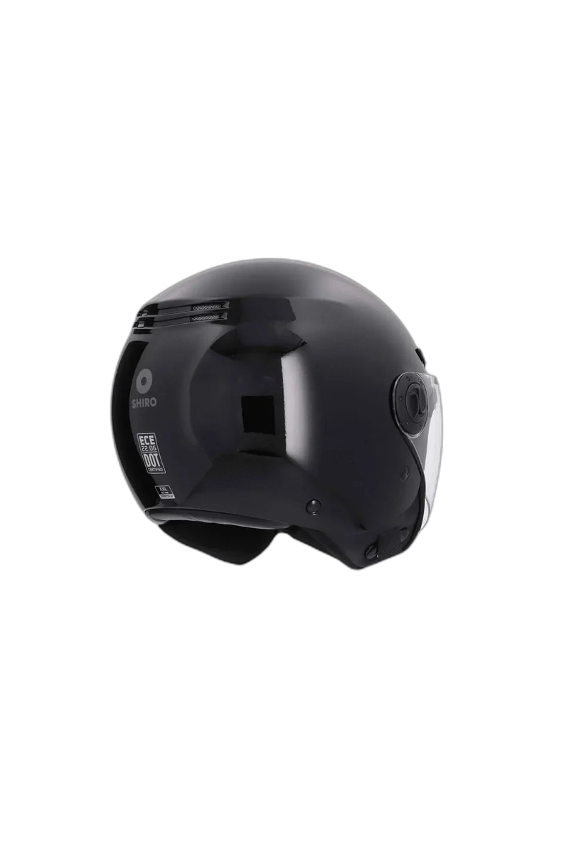SHIRO SH-62 KIOTO CASCHI DI MOTO MONOCOLOR NERO