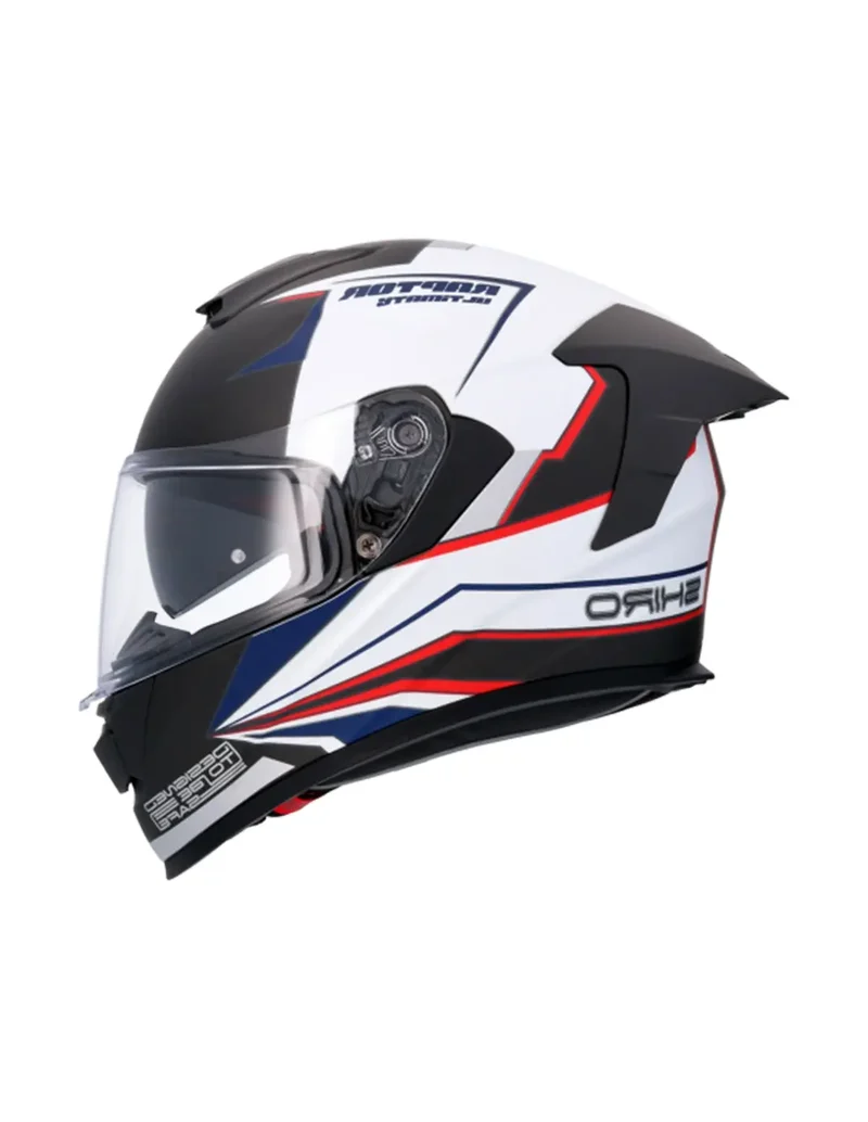 SHIRO HELMETS RAPTOR ULTIMATE CASCHI DI MOTO NERO OPACO BIANCO
