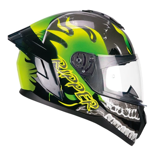 CASCO INTEGRALE CGM 330R RIOT RIPPER NERO VERDE GIALLO FLU