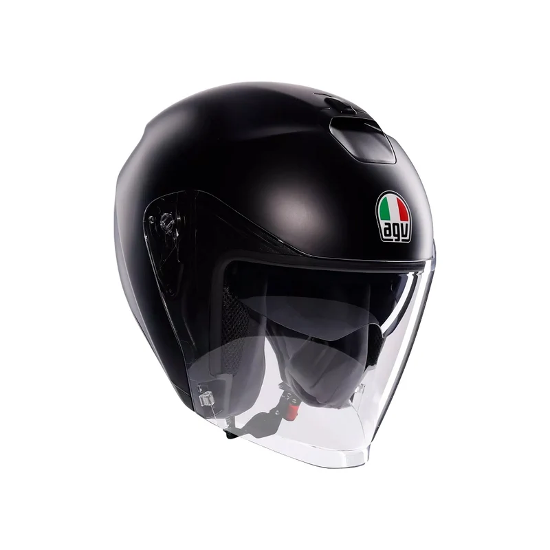 CASCO JET IRIDES AGV E2206 MONO NERO OPACO