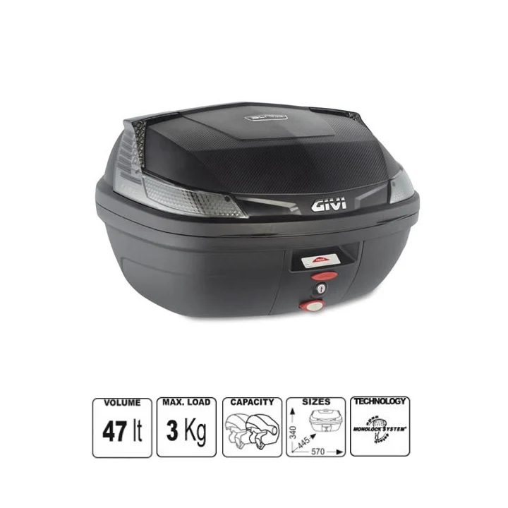 BAULETTO GIVI B47NTML MONOLOCK NERO TECH