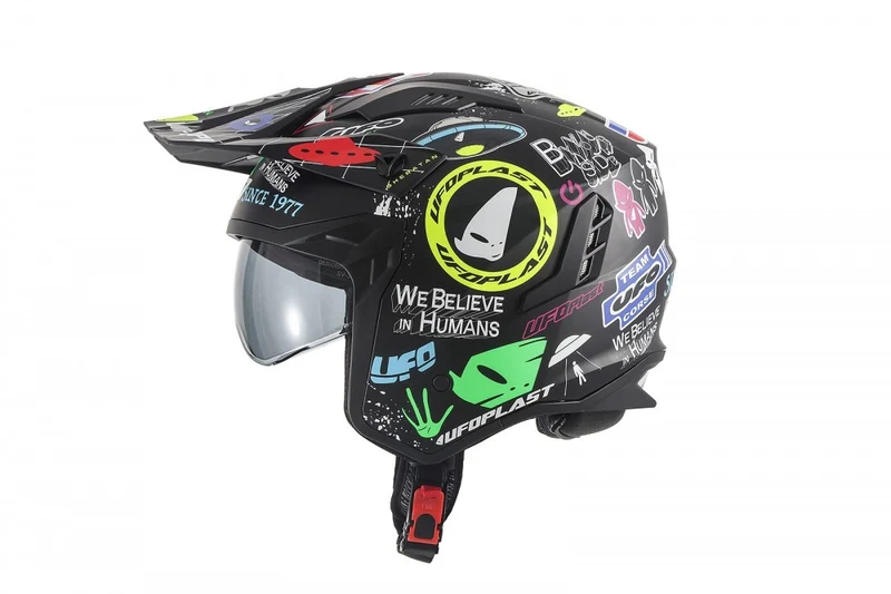 CASCO UFO SHERATAN JET UFO GRAPHIC 2.0 NERO OPACO