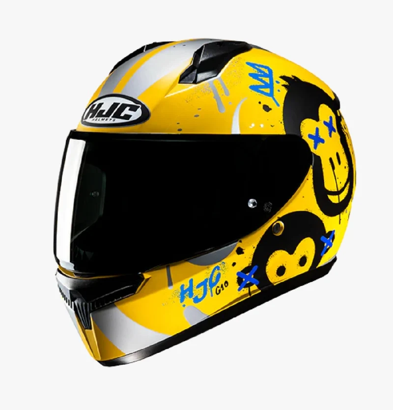 CASCO INTEGRALE HJC BAMBINO C10 GETI MC3SFGIALLO