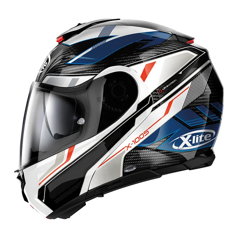 CASCO MODULARE X-LITE X-1005 ULTRA POWERTRA 041 CARBON BIANCO ROSSO BLU