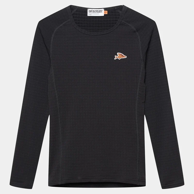Maglia intima maniche lunghe Cafe du cycliste Coline - Nero
