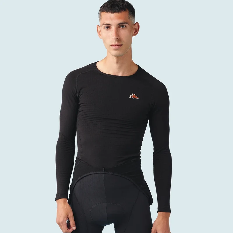Maglia intima maniche lunghe Cafe du cycliste Coline - Nero