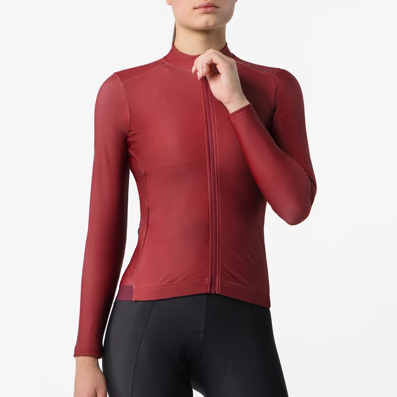 Maglia donna maniche lunghe Castelli Espresso Thermal 2 - Rosso