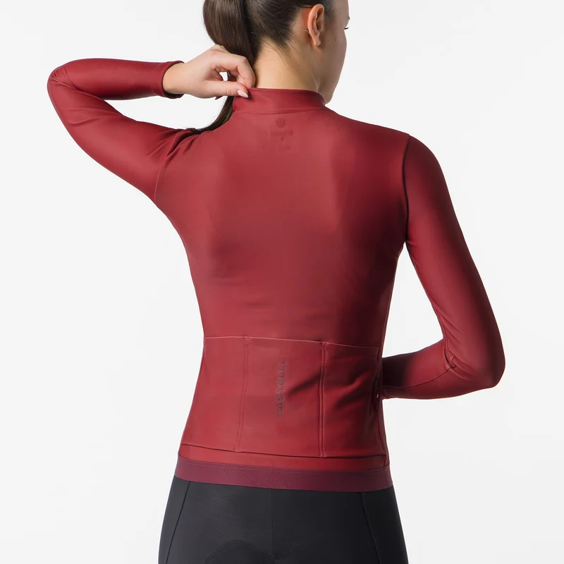 Maglia donna maniche lunghe Castelli Espresso Thermal 2 - Rosso