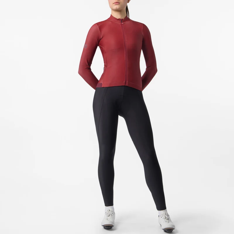 Maglia donna maniche lunghe Castelli Espresso Thermal 2 - Rosso