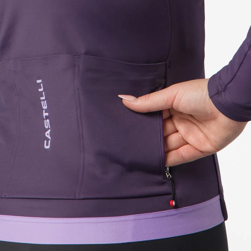Maglia donna maniche lunghe Castelli Espresso Thermal 2 - Viola