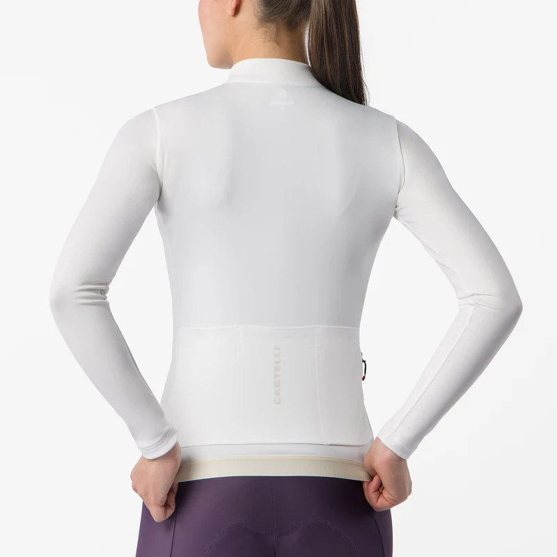 Maglia donna maniche lunghe Castelli Espresso Thermal 2 - Bianco