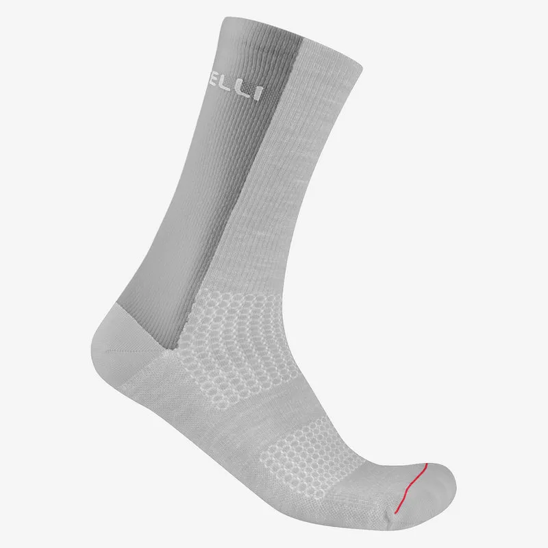 Calze Castelli Logo 18 Merino - Grigio