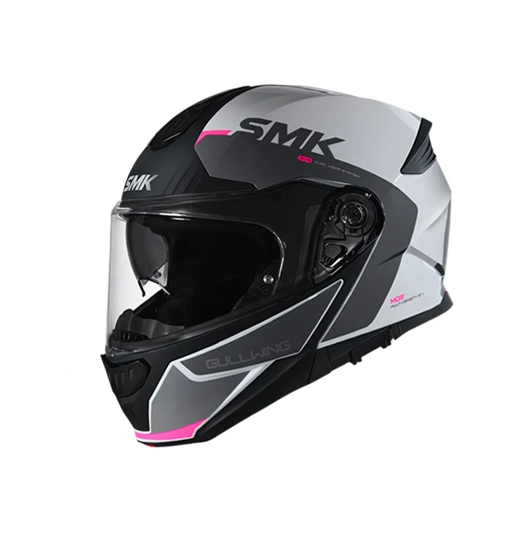 CASCO SMK MODULARE GULLWING BIANCO FUXIA