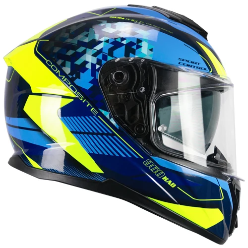 CASCO INTEGRALE CGM 360S KAD RACE BLU GIALLO FLU LUCIDO