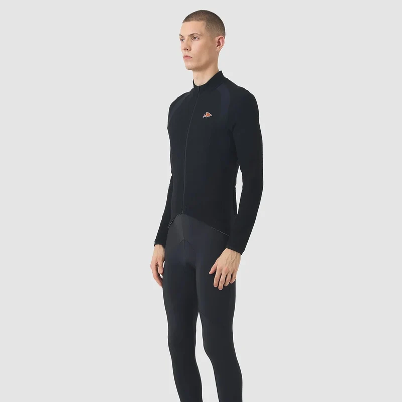 Maglia maniche lunghe Cafe du Cycliste Marguerite - Nero