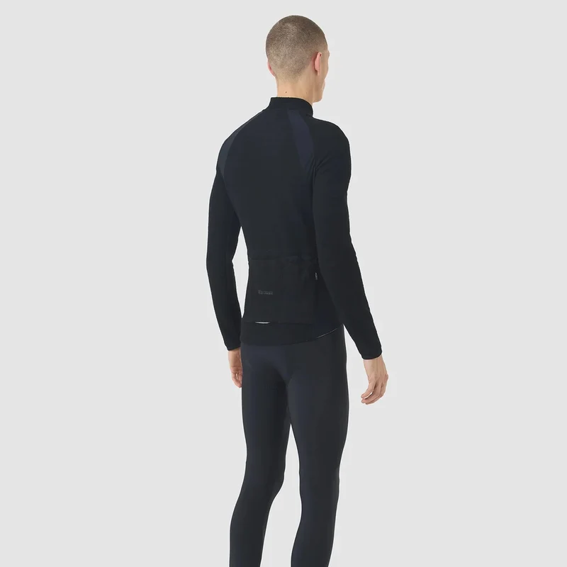 Maglia maniche lunghe Cafe du Cycliste Marguerite - Nero