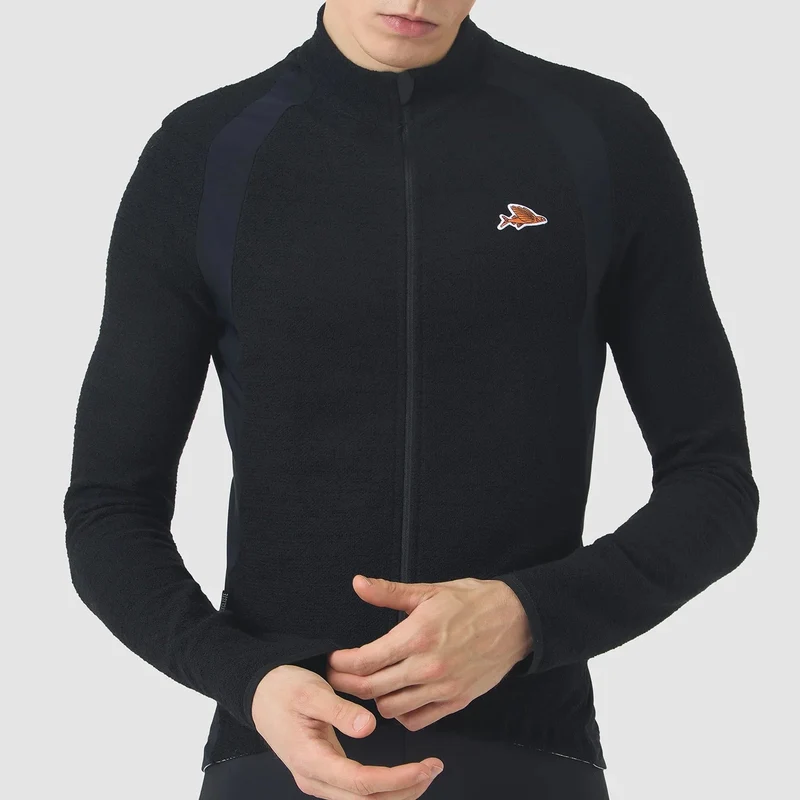 Maglia maniche lunghe Cafe du Cycliste Marguerite - Nero