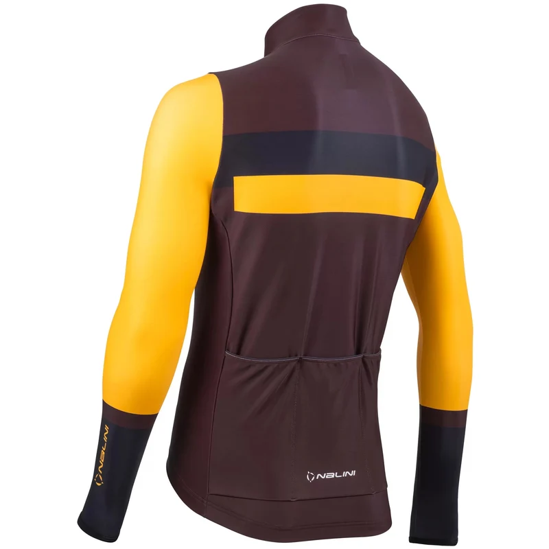 Maglia maniche lunghe Nalini Stelvio - Bordeaux giallo