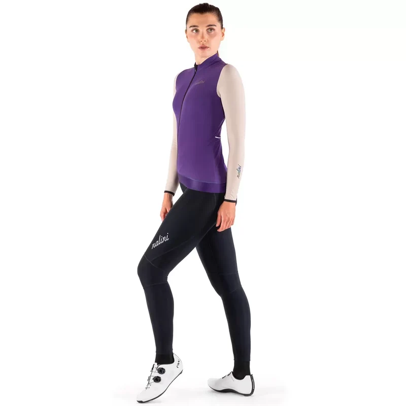 Maglia maniche lunghe donna Nalini New Wrap LS - Viola