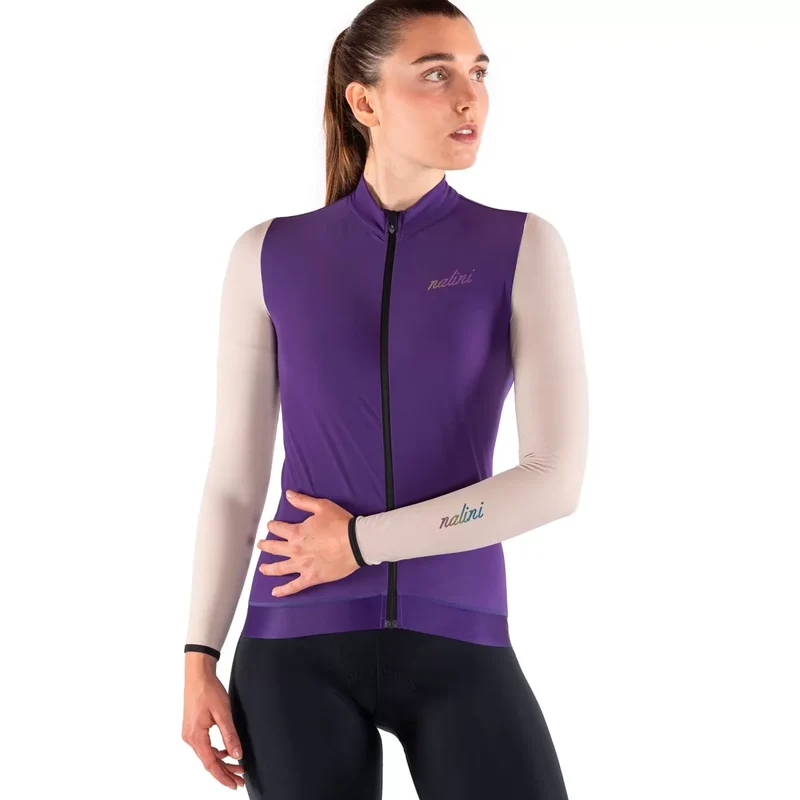 Maglia maniche lunghe donna Nalini New Wrap LS - Viola